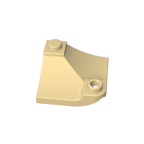 Gobricks,Brick Curved, Internal, 1 x 3 x 3 with 1/3 Inverted Cutout,73682
