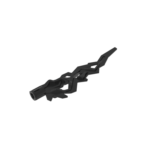 Gobricks,Large Figure Weapon Accessory, Flame/ Lightning Bolt with Axle Hole,11302,21873