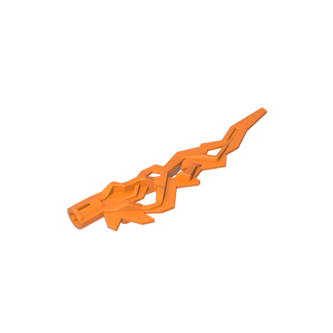 Gobricks,Large Figure Weapon Accessory, Flame/ Lightning Bolt with Axle Hole,11302,21873