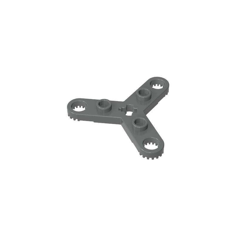 Gobricks,Technic Plate Rotor 3 Blade with Toothed Ends and 3 Studs (Propeller),2712