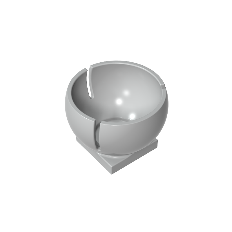 Gobricks,Cylinder Hemisphere 2 x 2 Ball Turret Socket Base,44358