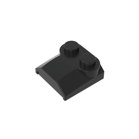Gobricks,Brick Curved 2 x 2 x 2/3 Two Studs and Lip End,41855,45166