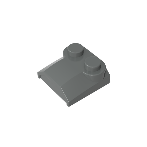 Gobricks,Brick Curved 2 x 2 x 2/3 Two Studs and Lip End,41855,45166