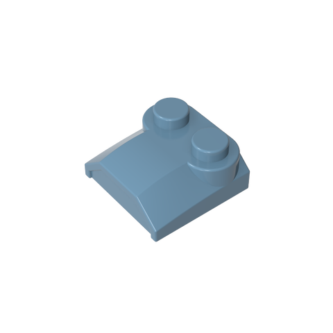 Gobricks,Brick Curved 2 x 2 x 2/3 Two Studs and Lip End,41855,45166