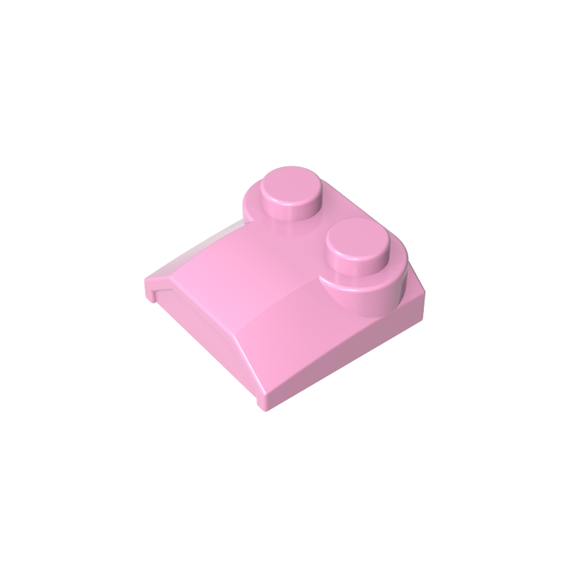 Gobricks,Brick Curved 2 x 2 x 2/3 Two Studs and Lip End,41855,45166