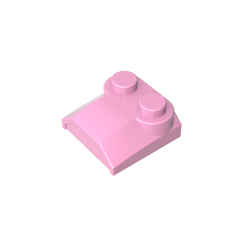 Gobricks,Brick Curved 2 x 2 x 2/3 Two Studs and Lip End,41855,45166