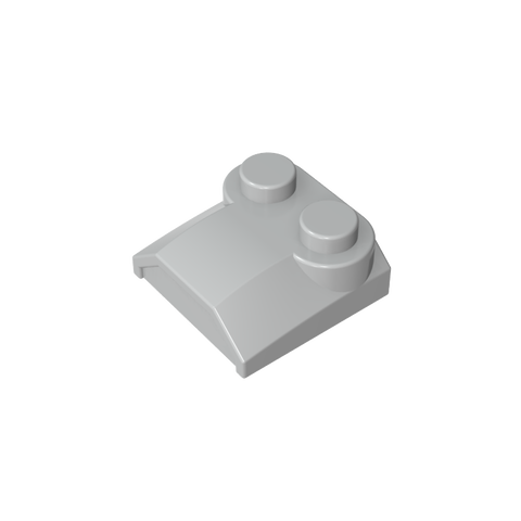 Gobricks,Brick Curved 2 x 2 x 2/3 Two Studs and Lip End,41855,45166