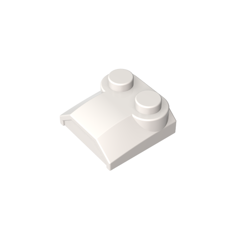 Gobricks,Brick Curved 2 x 2 x 2/3 Two Studs and Lip End,41855,45166