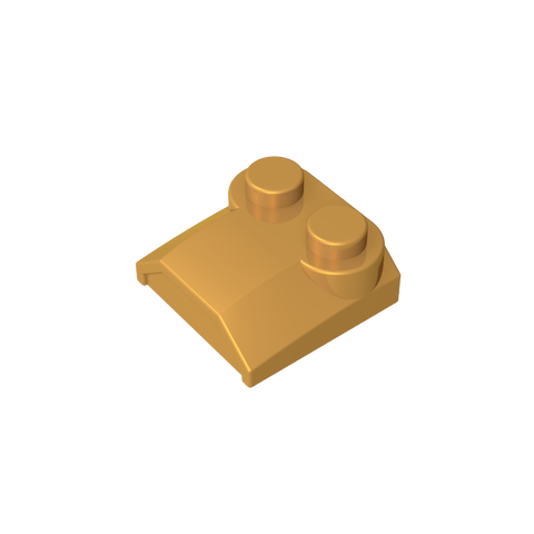 Gobricks,Brick Curved 2 x 2 x 2/3 Two Studs and Lip End,41855,45166