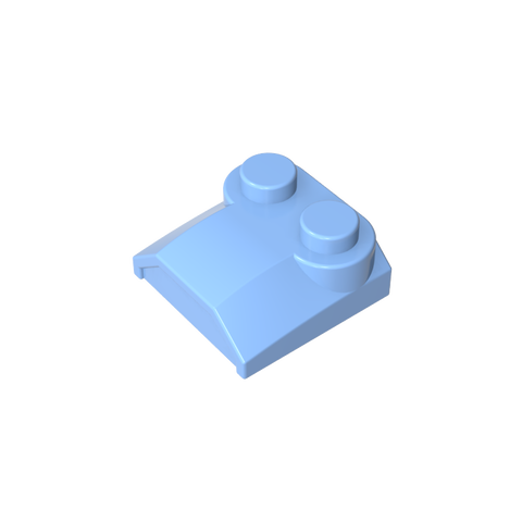 Gobricks,Brick Curved 2 x 2 x 2/3 Two Studs and Lip End,41855,45166