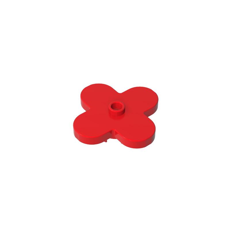 Gobricks,Plate, Flower 4 x 4 Rounded Petals with Center Stud,35473