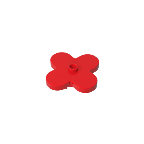 Gobricks,Plate, Flower 4 x 4 Rounded Petals with Center Stud,35473