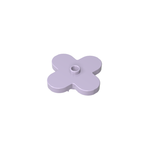 Gobricks,Plate, Flower 4 x 4 Rounded Petals with Center Stud,35473