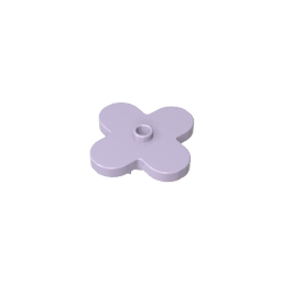 Gobricks,Plate, Flower 4 x 4 Rounded Petals with Center Stud,GDS-90324,35473