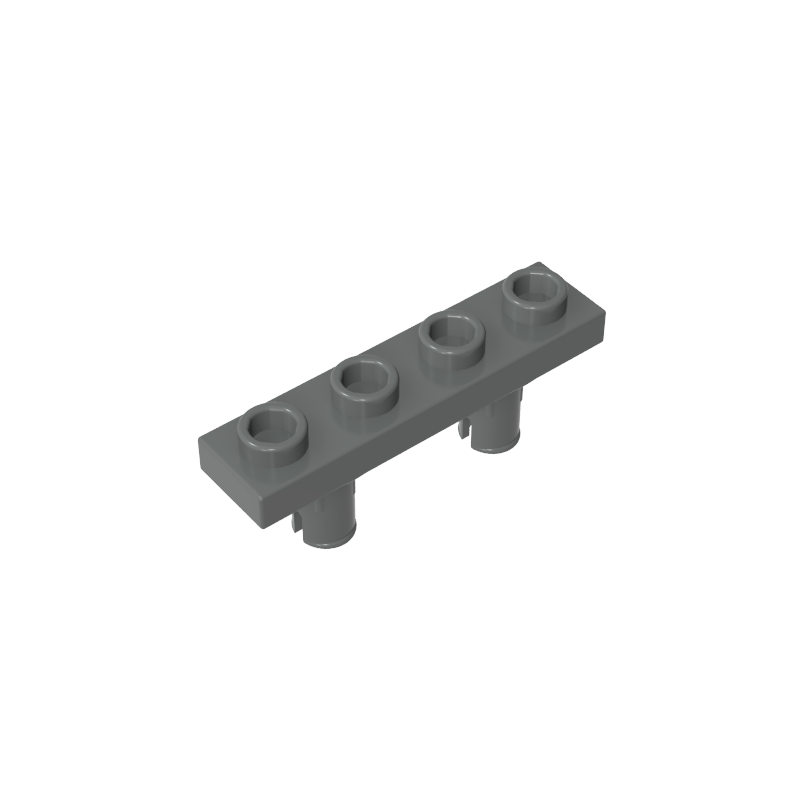 Gobricks,1x4 bottom with double hitch,68382