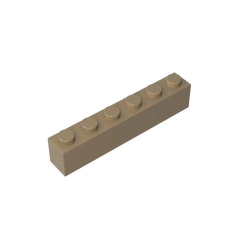 Gobricks,Brick 1 x 6 without Bottom Tubes,3067