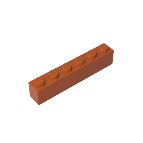 Gobricks,Brick 1 x 6 without Bottom Tubes,3067