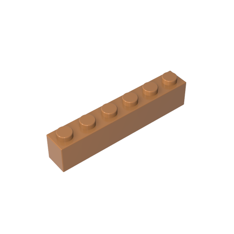 Gobricks,Brick 1 x 6 without Bottom Tubes,3067