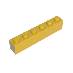 Gobricks,Brick 1 x 6 without Bottom Tubes,3067