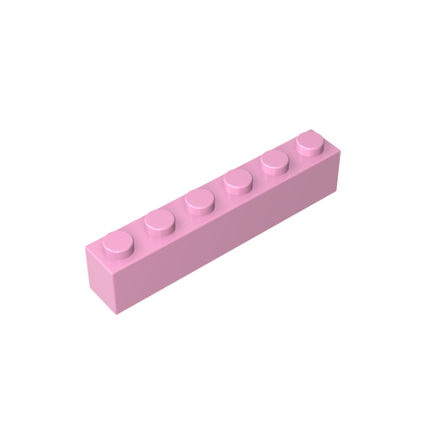 Gobricks,Brick 1 x 6 without Bottom Tubes,3067