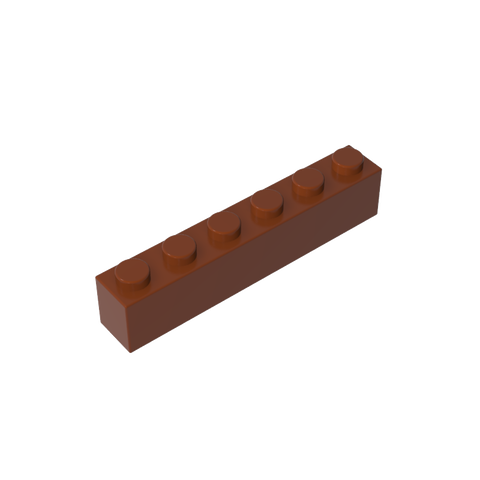 Gobricks,Brick 1 x 6 without Bottom Tubes,3067