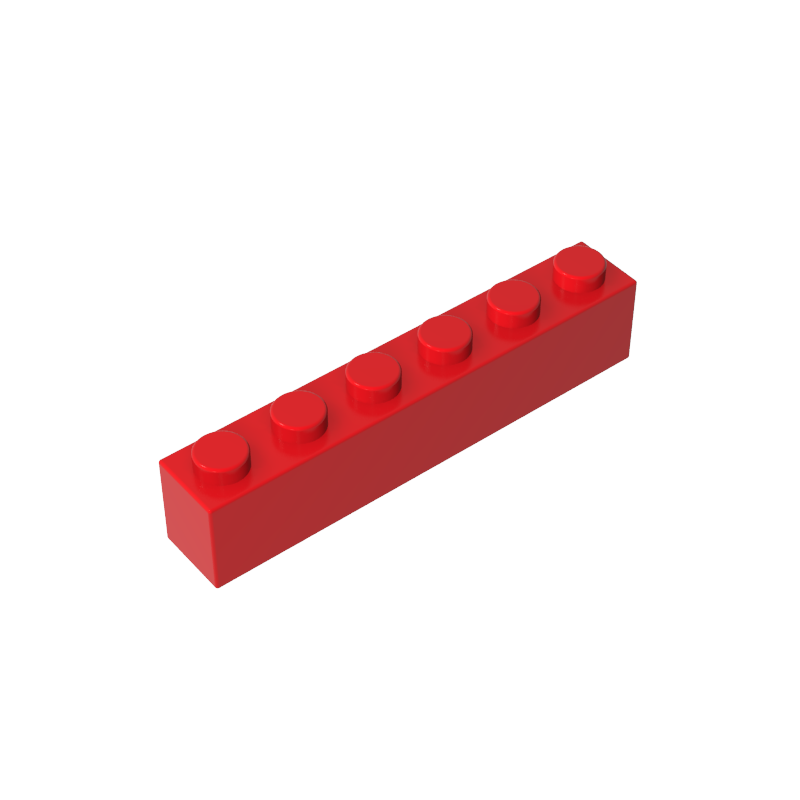 Gobricks,Brick 1 x 6 without Bottom Tubes,3067