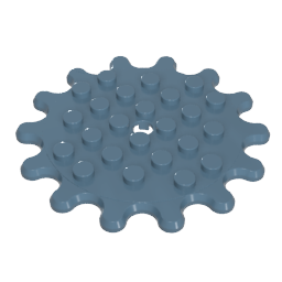 Gobricks,Plate Special 6 x 6 Splat Gear with 14 Teeth,35446