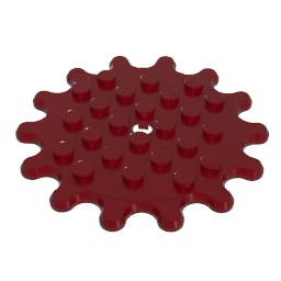 Gobricks,Plate Special 6 x 6 Splat Gear with 14 Teeth,35446