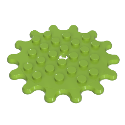 Gobricks,Plate Special 6 x 6 Splat Gear with 14 Teeth,35446