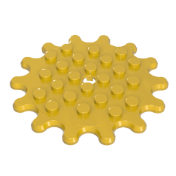Gobricks,Plate Special 6 x 6 Splat Gear with 14 Teeth,35446
