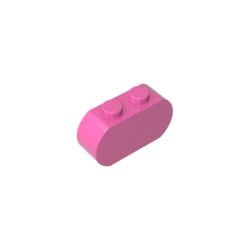 Gobricks,Brick Curved 3 x 1 with Round Ends,35477