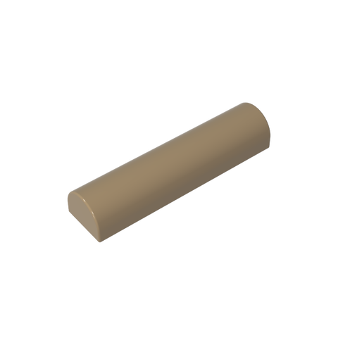 Gobricks,Brick Curved 1 x 4 x 2/3 Double Curved Top, No Studs,79756