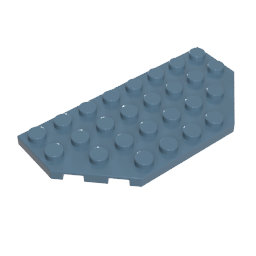 Gobricks,Wedge Plate 4 x 8 Cut Corners,68297