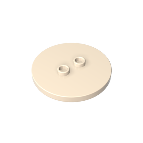 Gobricks,Plate Special Round 4 x 4 with 2 Studs [Plain],32627