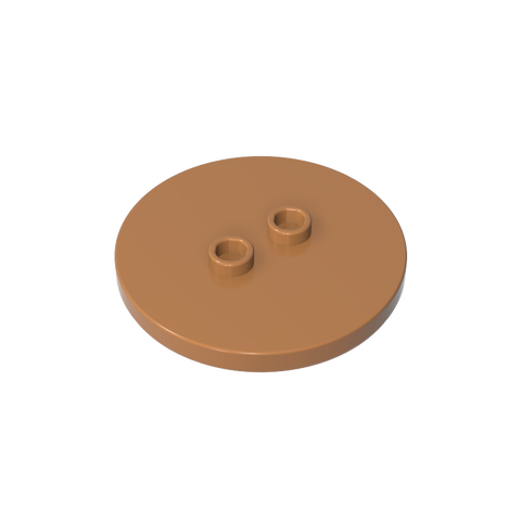 Gobricks,Plate Special Round 4 x 4 with 2 Studs [Plain],32627