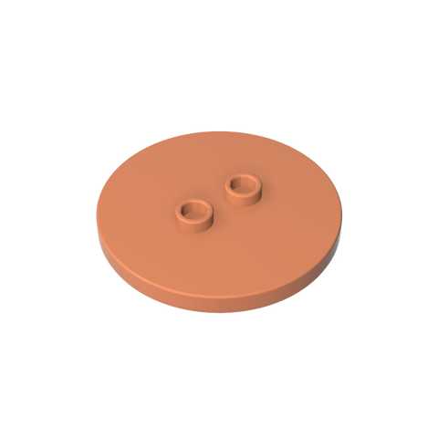 Gobricks,Plate Special Round 4 x 4 with 2 Studs [Plain],32627