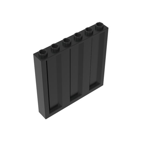 Gobricks,Panel 1 x 6 x 5 [Vertical Corrugated],23405