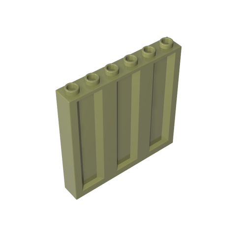 Gobricks,Panel 1 x 6 x 5 [Vertical Corrugated],23405