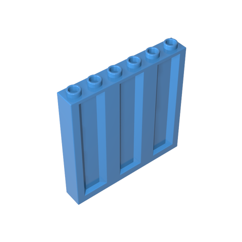 Gobricks,Panel 1 x 6 x 5 [Vertical Corrugated],23405