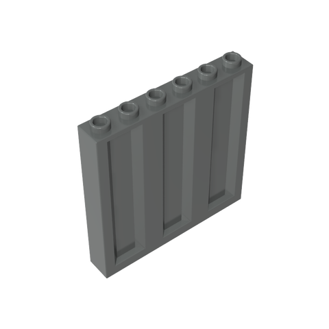 Gobricks,Panel 1 x 6 x 5 [Vertical Corrugated],23405