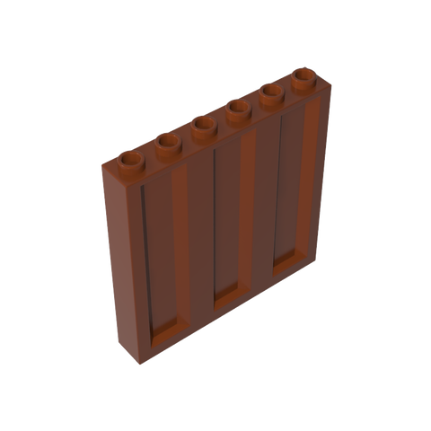 Gobricks,Panel 1 x 6 x 5 [Vertical Corrugated],23405
