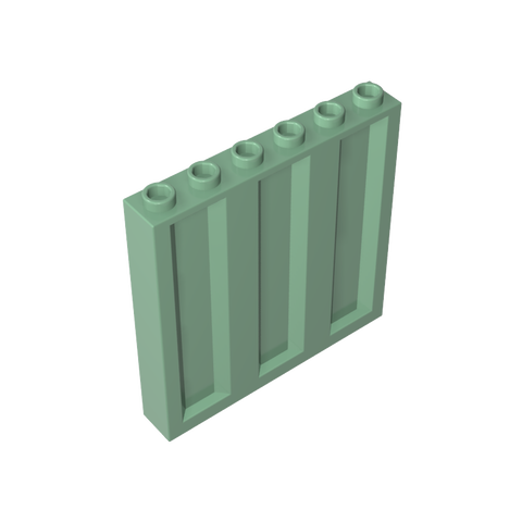 Gobricks,Panel 1 x 6 x 5 [Vertical Corrugated],23405