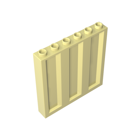 Gobricks,Panel 1 x 6 x 5 [Vertical Corrugated],23405