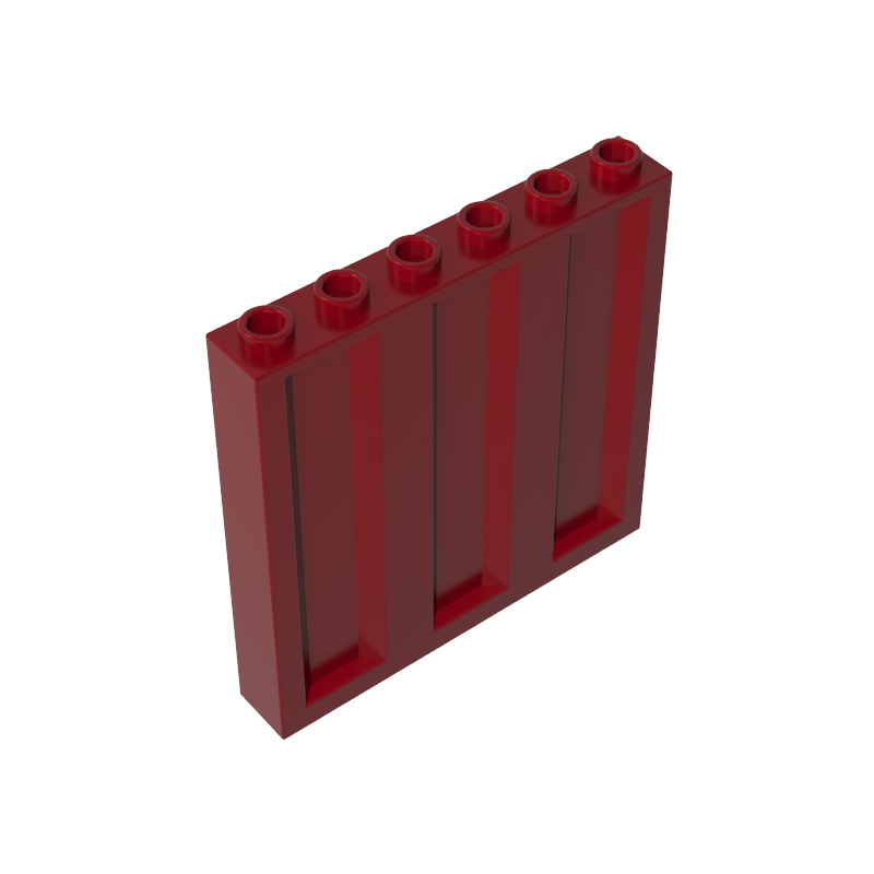 Gobricks,Panel 1 x 6 x 5 [Vertical Corrugated],23405