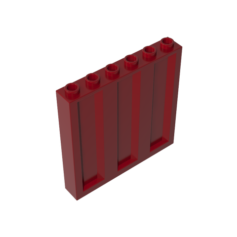 Gobricks,Panel 1 x 6 x 5 [Vertical Corrugated],23405