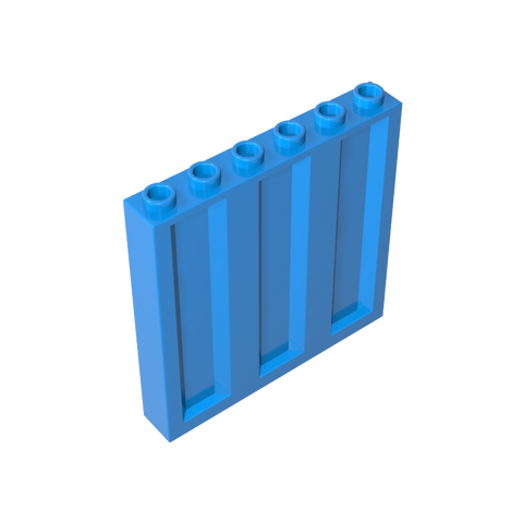 Gobricks,Panel 1 x 6 x 5 [Vertical Corrugated],23405