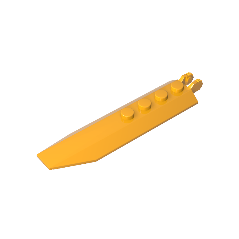 Gobricks,Hinge Plate 1 x 8 with Angled Side Extensions, Squared Plate Underside,14137,50334