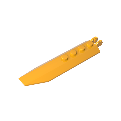 Gobricks,Hinge Plate 1 x 8 with Angled Side Extensions, Squared Plate Underside,14137,50334