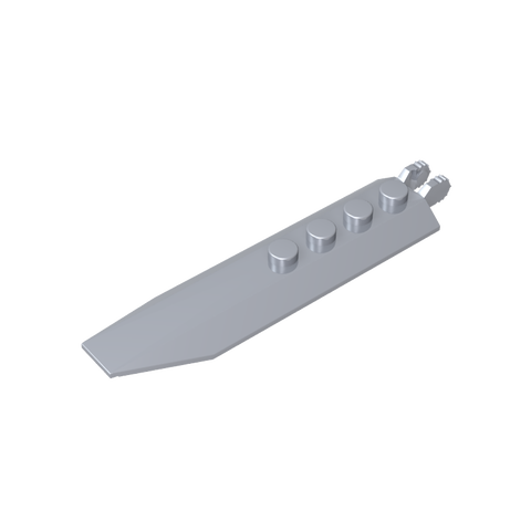 Gobricks,Hinge Plate 1 x 8 with Angled Side Extensions, Squared Plate Underside,14137,50334