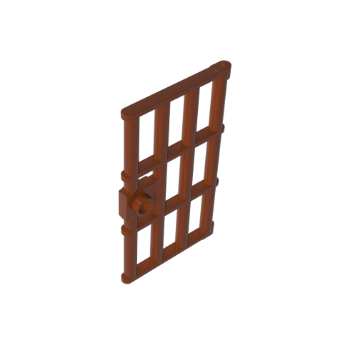 Gobricks,Door 1 x 4 x 6 Barred with Stud Handle,60621
